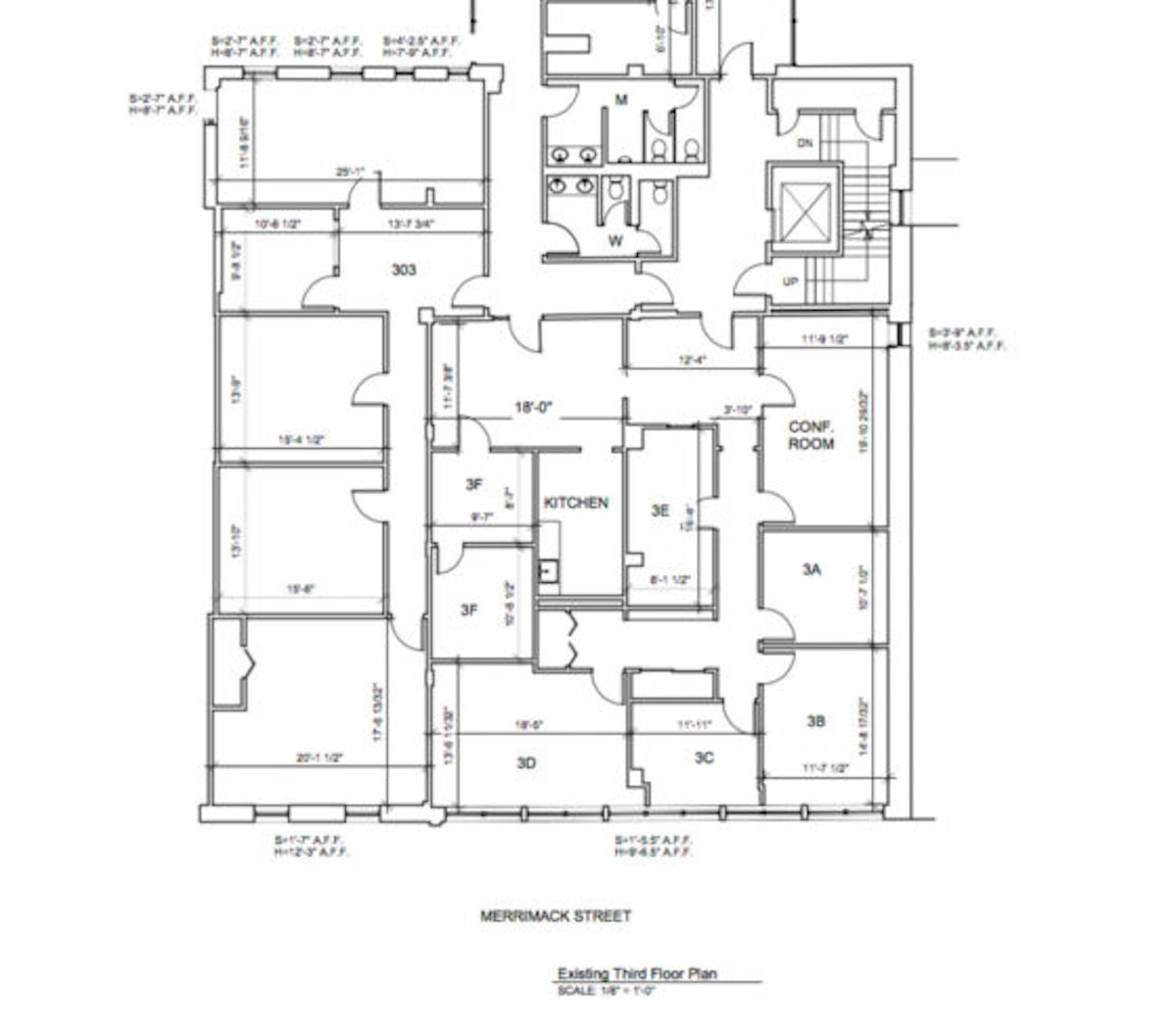 Suite 303 Florr Plan- Executive Office Building in Lowell MA